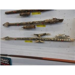Carved wood & bone blow gun