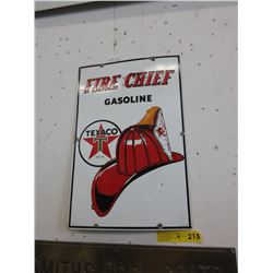 Porcelain "Texaco Fire Chief" sign