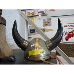 Viking helmet with wood horns - replica