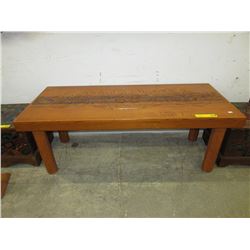 Kwakiutl carved cedar coffee table
