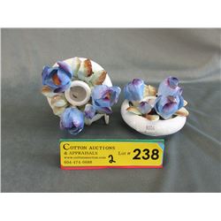 Pair of Royal Adderley Bone China Candle Holders