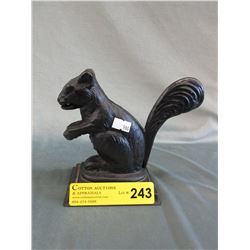 Cast metal squirrel nutcracker