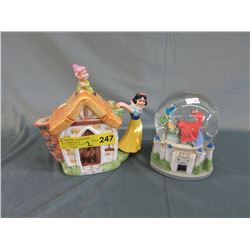 Disney tea pot & musical snow globe