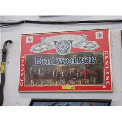 Framed Budweiser poster