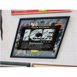 Budweiser Ice Draft wall mirror - used