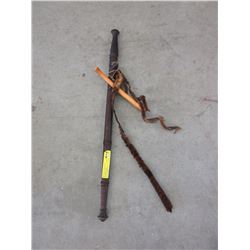 Vintage sword with wood scabbard