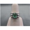 Image 1 : 1.09 CT Oval Green Emerald Solitaire Ring