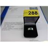 Image 2 : 1.09 CT Oval Green Emerald Solitaire Ring