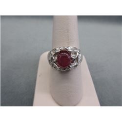 5.86 Carat Natural Star Ruby Mans Ring