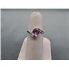 Image 1 : 10KT White Gold 1 CT Pink Sapphire Solitaire Ring