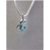 Image 1 : Pear-Cut Blue Topaz & Diamond Necklace Set