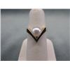 Image 1 : 14KT Yellow Gold Freshwater Pearl & Diamond Ring