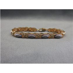 Gold & Silver Tone Diamond-set Bracelet