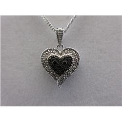 Black Diamond Heart-Shape Necklace set