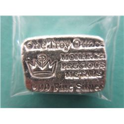 1 Troy Ounce .999 Silver Loaf Bar
