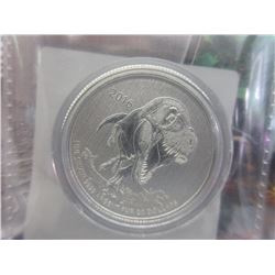2016 Tyrannosaurus Rex CDA $20 Silver coin