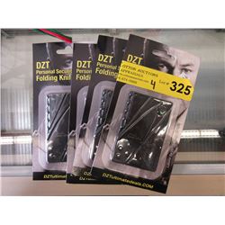 4 New Personal Security folding knives