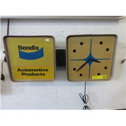 "Bendix" electric advertising clock