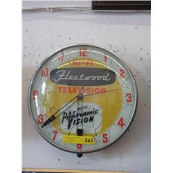 Vintage - "Fleetwood Television" wall clock