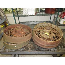 4 Model T spoke rims