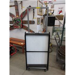 Rolling advertising stand