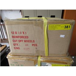 Case of new reinforced cut off wheels