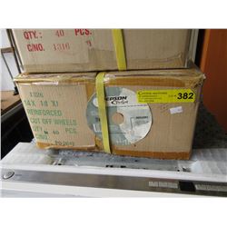 Case of new reinforced cut off wheels