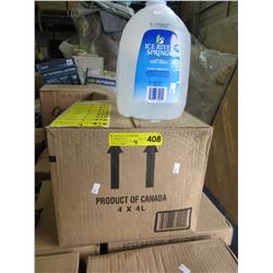 4 Cases of distilled water