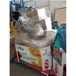 Wrapped skid of used household goods