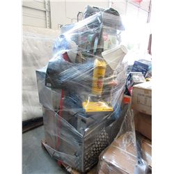 Wrapped skid of used household goods