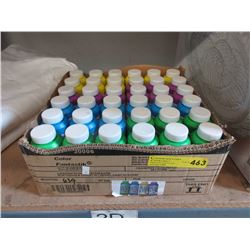 Case of bubble solution with colour wands