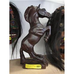 Carved Iron Wood horse