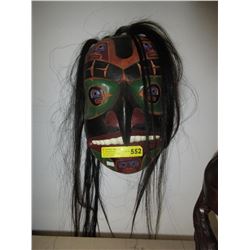 Carved & painted cedar mask
