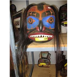 Jimmy Joseph carved cedar mask  - "Dogfish Mother"