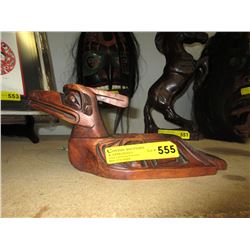 First Nations carved wood bowl