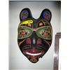 Image 1 : Carved  & painted cedar wall  mask