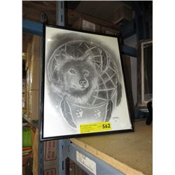 R Thorne sketch of a wolf
