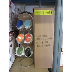 8 New spice racks with jars