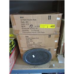 6 Cases of stone grill plates