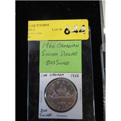 1966 Canadian Silver Dollar Coin