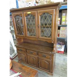 Colonial style wood buffet/hutch