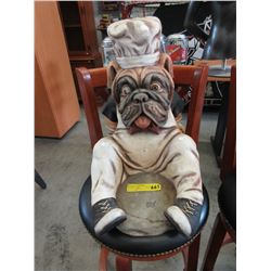 Bulldog Chef garden ornament - used