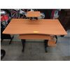 Image 1 : Computer desk with pullout tray - used