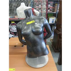 Female torso mannequin on stand - used