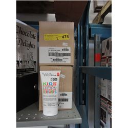 2 Cases of kids SPF 60 sunscreen