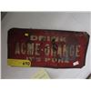 Image 1 : Vintage - "ACME-Orange" Metal Sign