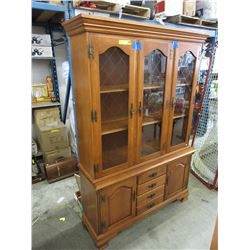 Wood china cabinet - used