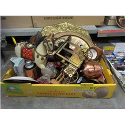 Box lot of decorative household items