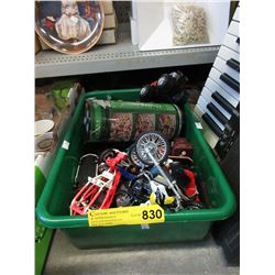 Small bin of used children's toys