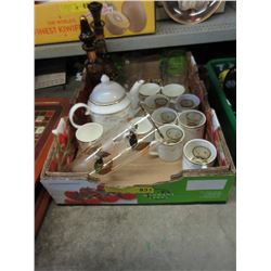 Box lot of vintage glass & china